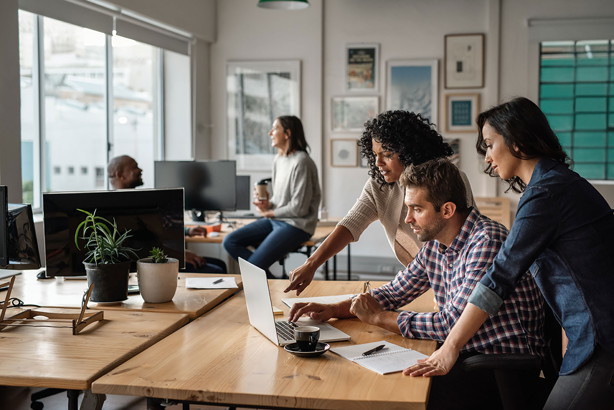 Casual Team in Office Setting